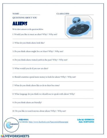 Aliens - life on other planets