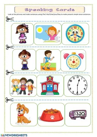 Present Tense Speaking Cards