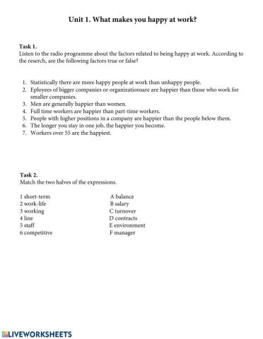 What makes you happy at work?