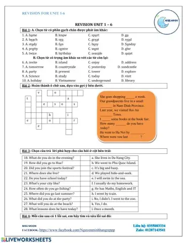 Grade 5 - revision 1-6