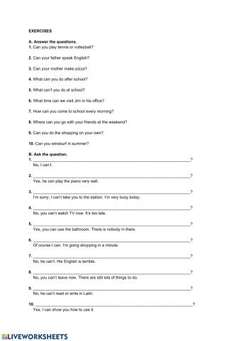 Answer the questions