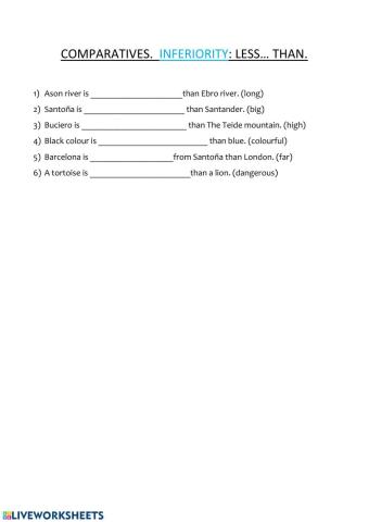 Comparative inferiority