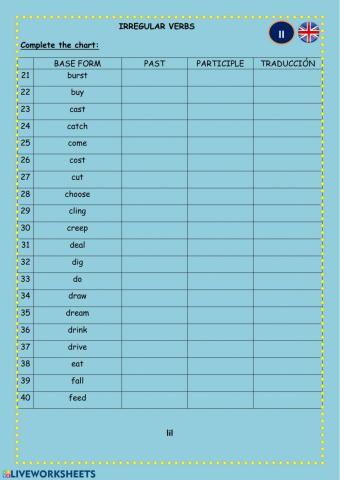 Irregular verbs PART 2