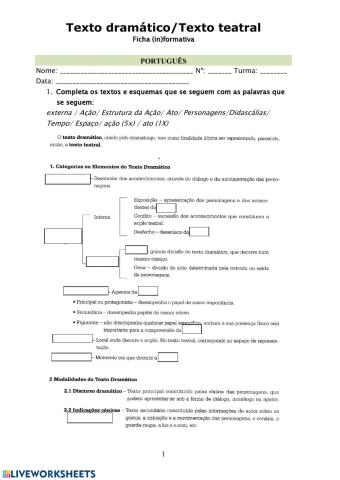 Texto dramático-Texto teatral