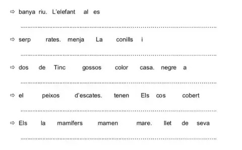 Put the sentence in order