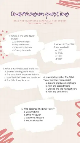 Comprehension questions