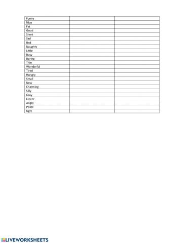 Degrees of Comparison