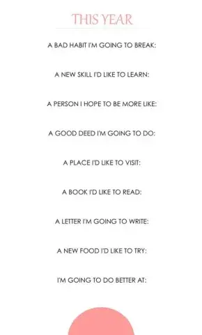 New Year's Resolutions