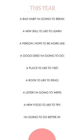 New Year's Resolutions