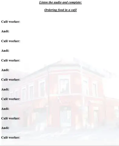 Order food at the café