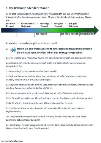 Der Bekannte oder der Freund?