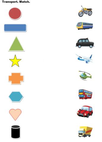 Transport. Listen and match