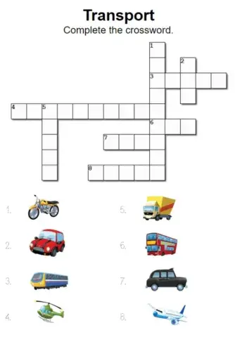 Transport. Crossword