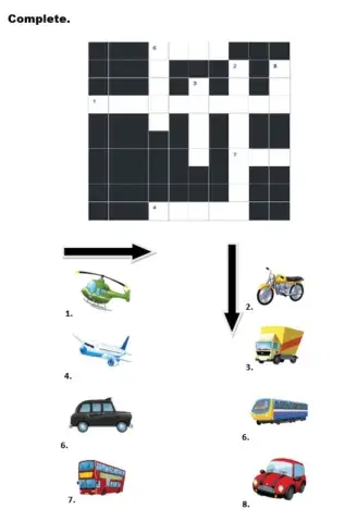 Transport. Crossword 2