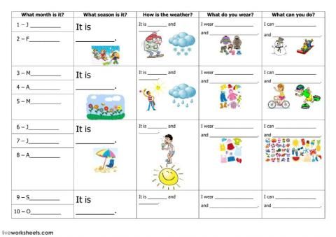 Months- clothes- activities