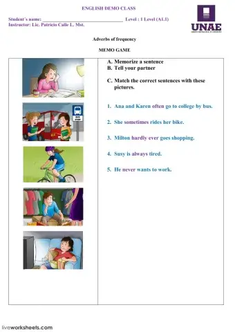 Adverbs of frequency