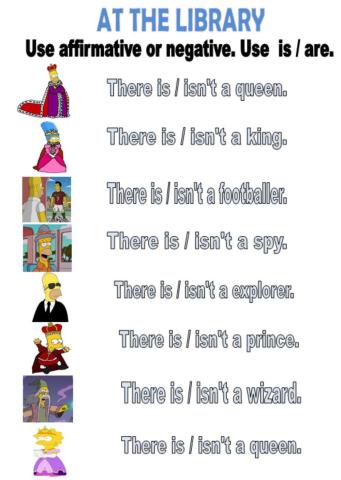 At the library. Choose.