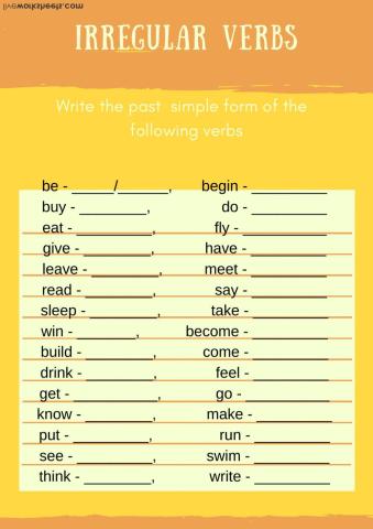 Irregular verbs