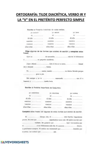 Ortografía: tilde diacrítica