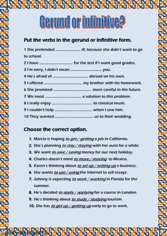 Gerund or Infinitive