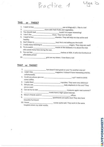 This These That Those