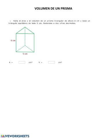 Volumen de un prisma
