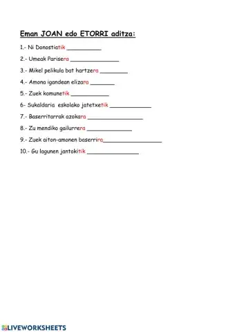 JOAN eta ETORRI  nahasi  2 Orainaldia