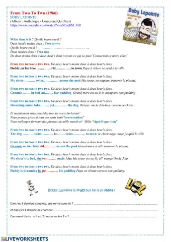 Song: From Tow to two