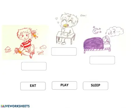 Basic verbs - EAT SLEEP PLAY