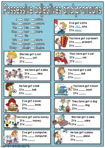 Possessive adjectives and pronouns