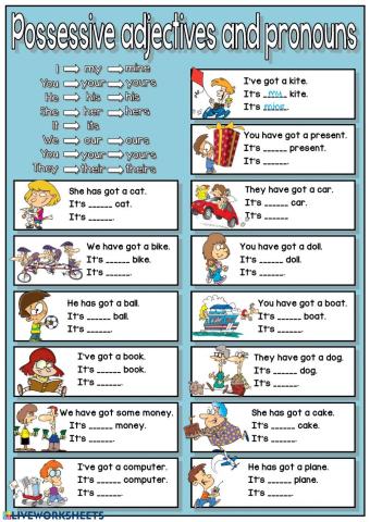 Possessive adjectives and pronouns