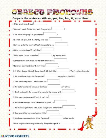 Object pronouns