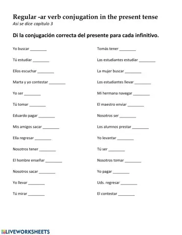 Así se dice capítulo 3 conjugación de unos infinitivos en el presente