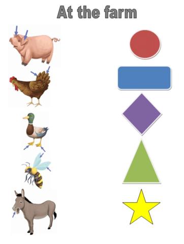 At the farm. Listen and match.