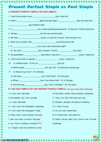 Past Simple vs Present Perfect Simple