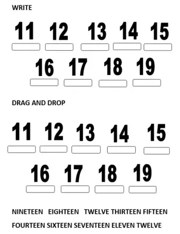Numbers. Write. Drag and drop.