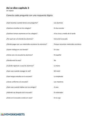 Así se dice capítulo 3 un repaso