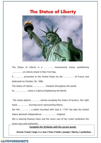 The Statue for Liberty