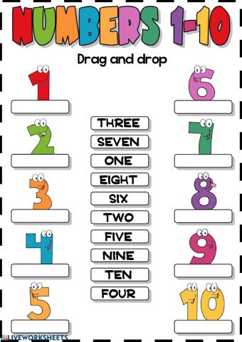 Numbers 1-10 (Drag and drop)