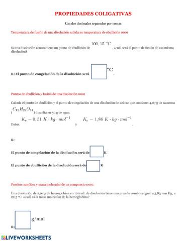 Propiedades coligativas