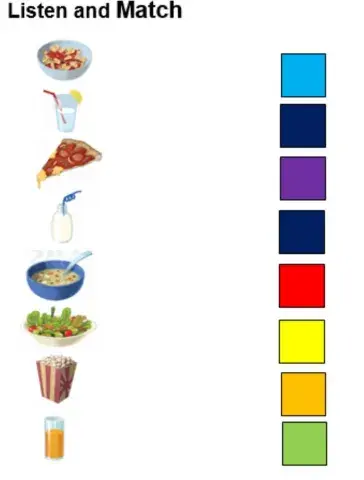 At the fair. Listen and match.