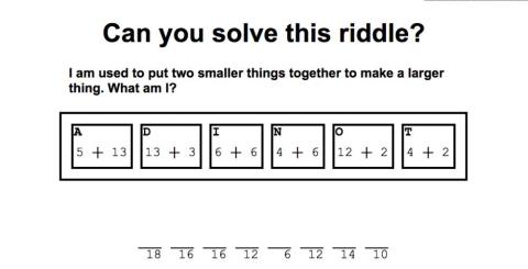 Can you solve this riddle?