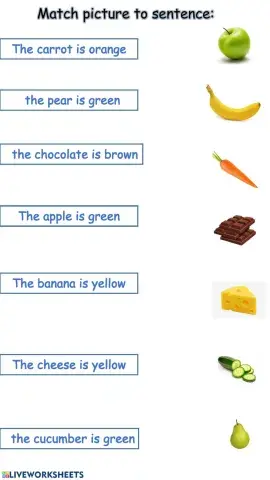 Match food to sentence