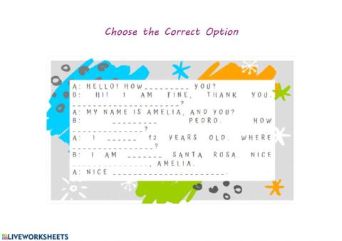 Choose the Correct Option