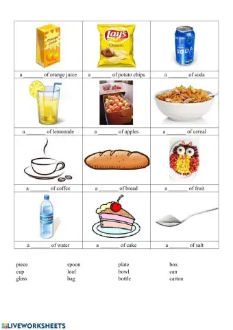 Quantities and containers