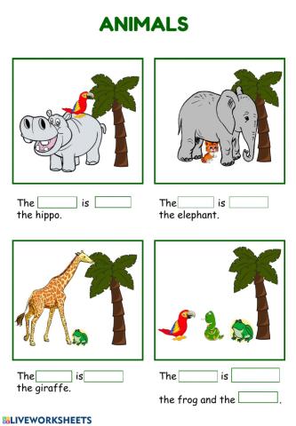 Animals and Prepositions and more