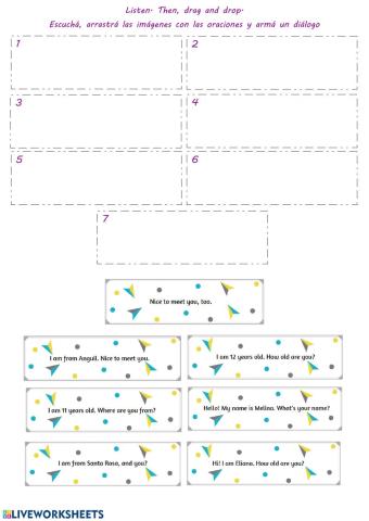 Listen. Then, drag and drop.