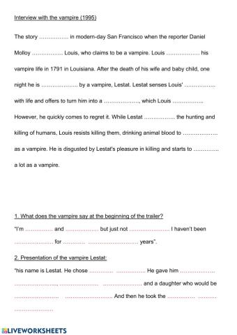 Interview with the vampire trailer