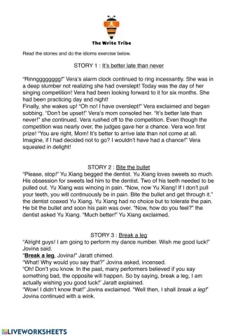 Idioms challenge week 6