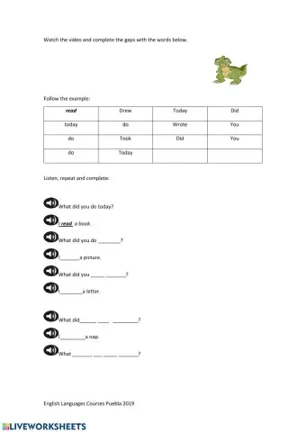 Simple Past Irregular Verbs